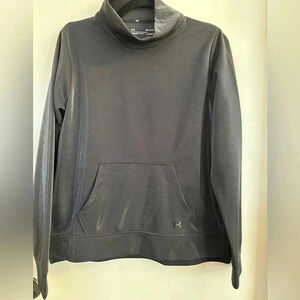 Under Armour loose fit mock neck black shimmer pullover women’s medium